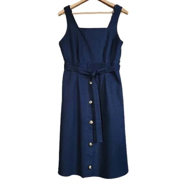 chinese dress ladies Monteau Los Angeles Women L (M) Midi Dress Black White Dots Vintage Style main image 0